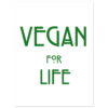 Vegan for Life Stickers 3" wide pack of 5