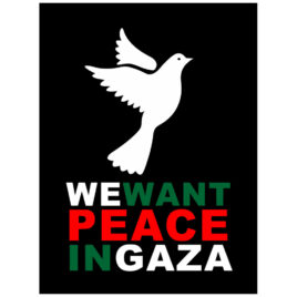 We Want Peace In Gaza Poster