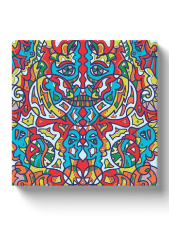 Maze-Face Canvas Wrap