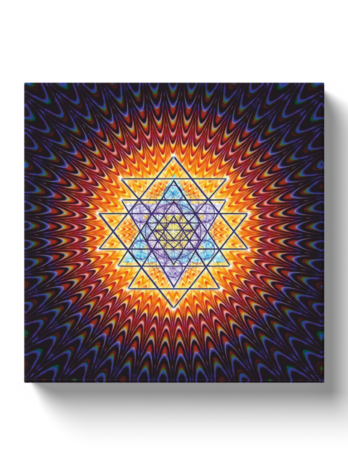Cosmic Chakra Yantra12 Canvas Wrap