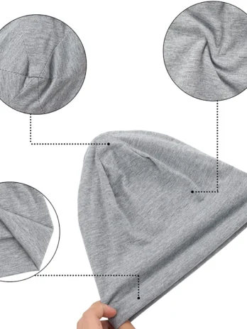 Slouchy Beanie Solid Colours Cotton Lightweight