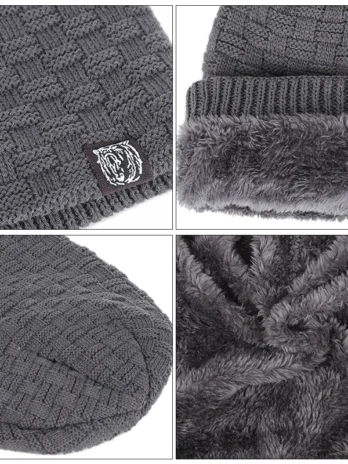 Knitted Beanie with lining six colours