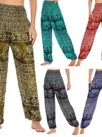 Yoga Pants with pockets elephant print