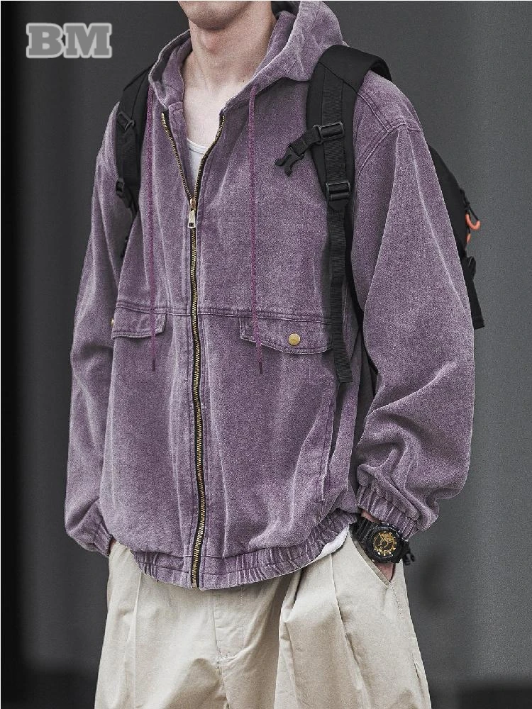 Purple Hooded Jacket