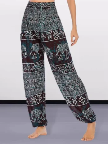 Yoga Pants with pockets elephant print