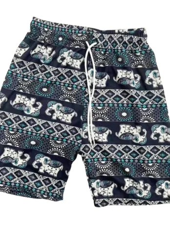 Bohemian Drawstring Elephant print shorts