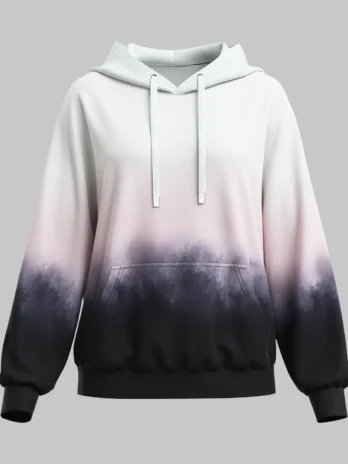 Gradient Coloured Hoodie Long Sleeve