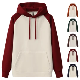 Baggy Raglan Sleeve Fleece Hoodie