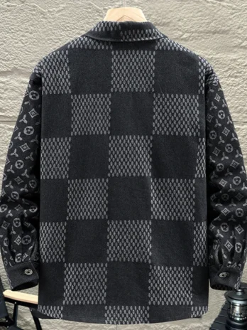 Plaid Denim Jacket Vintage Fashion