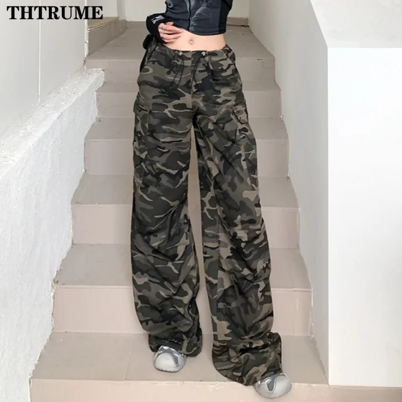 Camouflage High Waist Drawstring